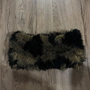 & Other Stories Black and Brown Faux Fur Headband